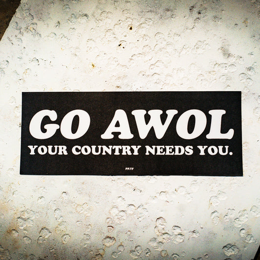 GO AWOL Bumper Sticker